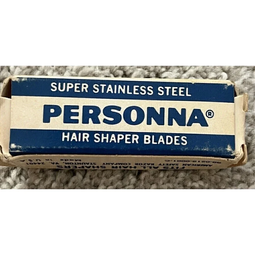 Vintage H & H Co Hair Shaper Razor Stainless Steel Straight Razor Personna Blade